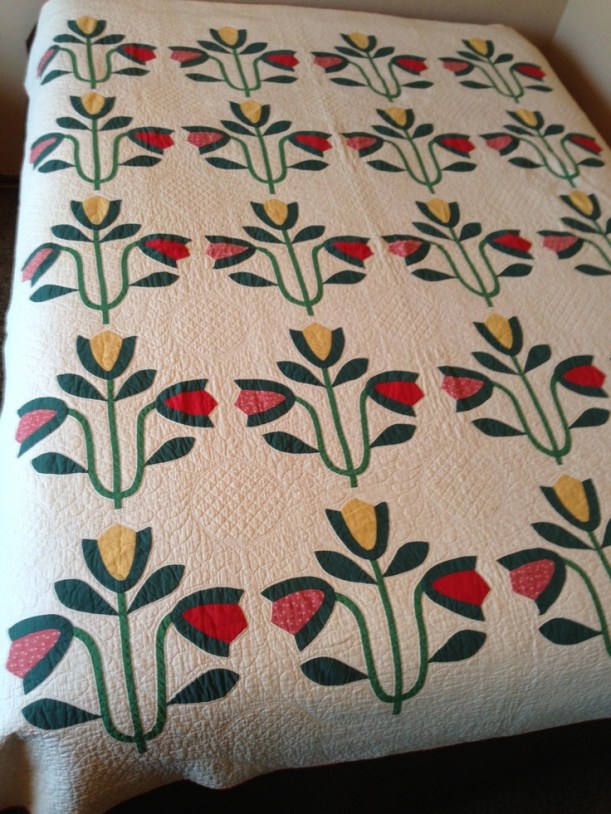 appliqué tulips