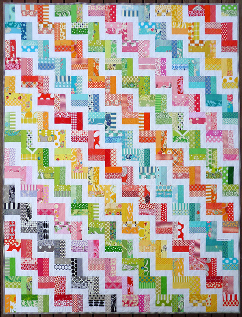 Zig Zag Rail Fence Quilt 1
