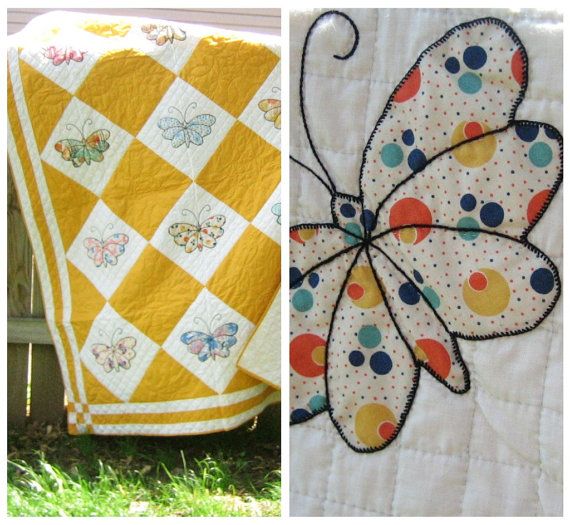 vintage butterfly quilt 30