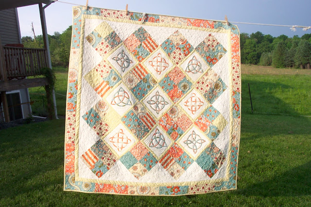 celtic suilt in hot colors