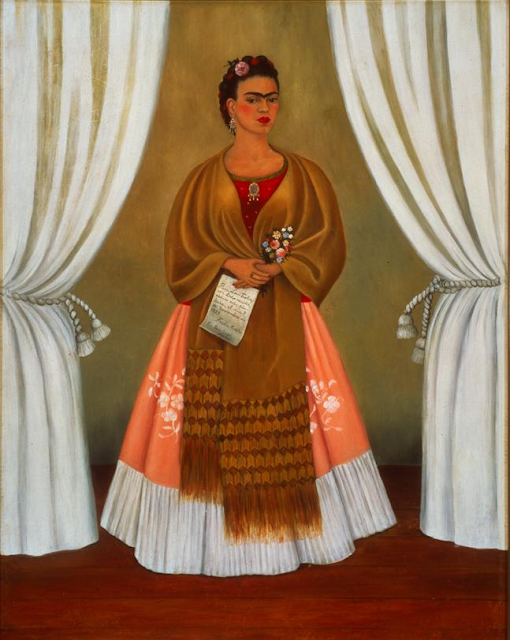 Frida Kahlo_Entre las cortinas_para Trotski